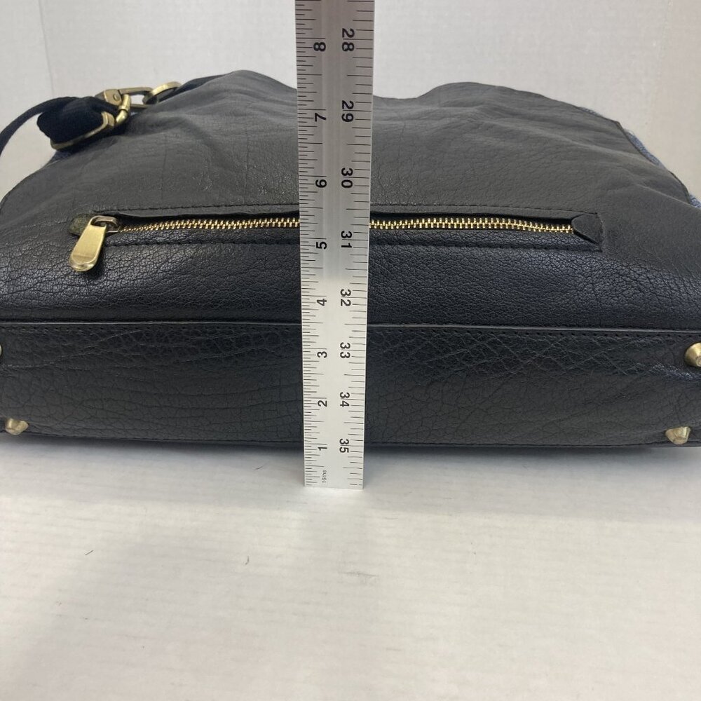 SUITSUPPLY Vintage Calf Leather Wool Bag Mens Messenger Crossbody Long Strap - Picture 14 of 16